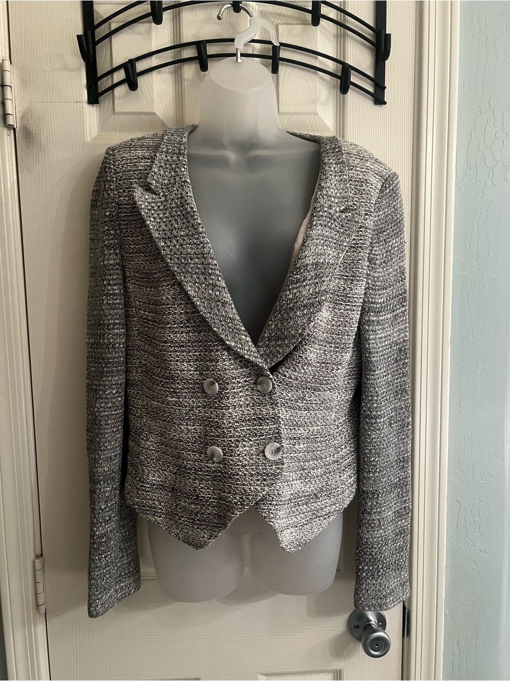 St. John Knut sweater blazer 10 tweed double breasted